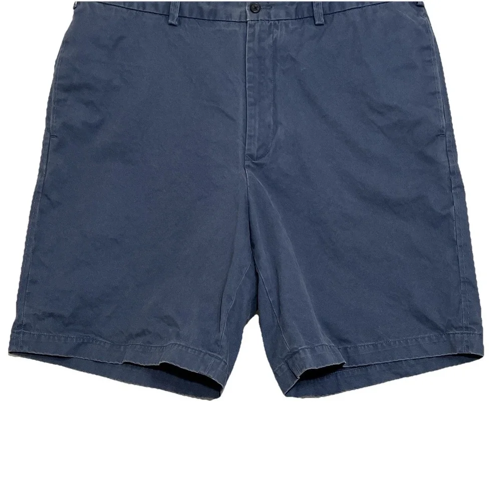 Tommy Hilfiger Flat Front Summer Chino Casual Shorts Faded Ink Blue Men Size 38